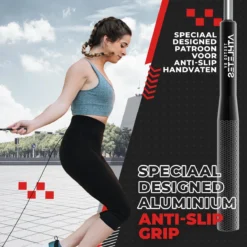 Tested By Athletes - Professioneel Springtouw + E-Book Met Oefeningen - Verstelbaar - Sport Springtouw - Zwart -Merkloos Verkoop 1200x1200 268