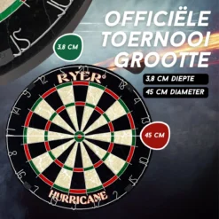 RYER Hurricane Dartbord - Eersteklas Sisal - Met 6 Darts En Leren Tasjes 8 RYER Hurricane Dartbord - Eersteklas Sisal - Met 6 Darts En Leren Tasjes -Merkloos Verkoop 1200x1200 2706