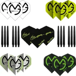Michael Van Gerwen - Darts Flights - 5 Sets Multipack NIEUW Inclusief 4 Sets - Darts Shafts - Dart Flights - Cadeau