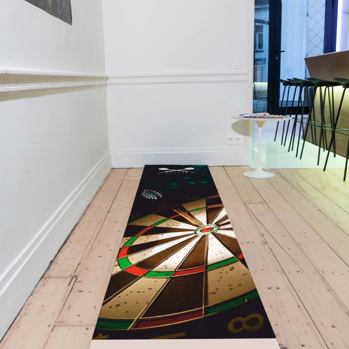 Studio M - Darts Dartmat Price - 60x240cm - Inclusief Oche (werplijn) - Aangeprezen Door Professionele Spelers - Cadeautip 1 Studio M - Darts Dartmat Price - 60x240cm - Inclusief Oche (werplijn) - Aangeprezen Door Professionele Spelers - Cadeautip