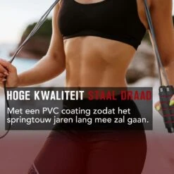 FitBoostR - 2 Stuks - Professioneel Springtouw Met Extra Gewicht - Sport - Verstelbaar - Verzwaard - Rood - Volwassen En Kinderen - Touwtje Springen - Speedrope Conditie & Krachttraining - Thuis Oefeningen & Buitensport Fitness Artikelen -Merkloos Verkoop 1200x1200 284