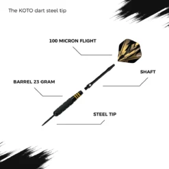 KOTO Brass Multiset - Dartpijlen - 23 Gram - 12 Darts - 4 Dartsets - Dartetui - Multiplayer -Merkloos Verkoop 1200x1200 2843