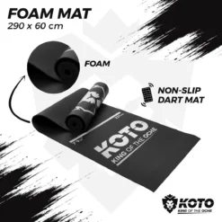 KOTO Foam Dartmat - 290x60cm - Zwart - Dartmatten - Dart Oche -Merkloos Verkoop 1200x1200 2856