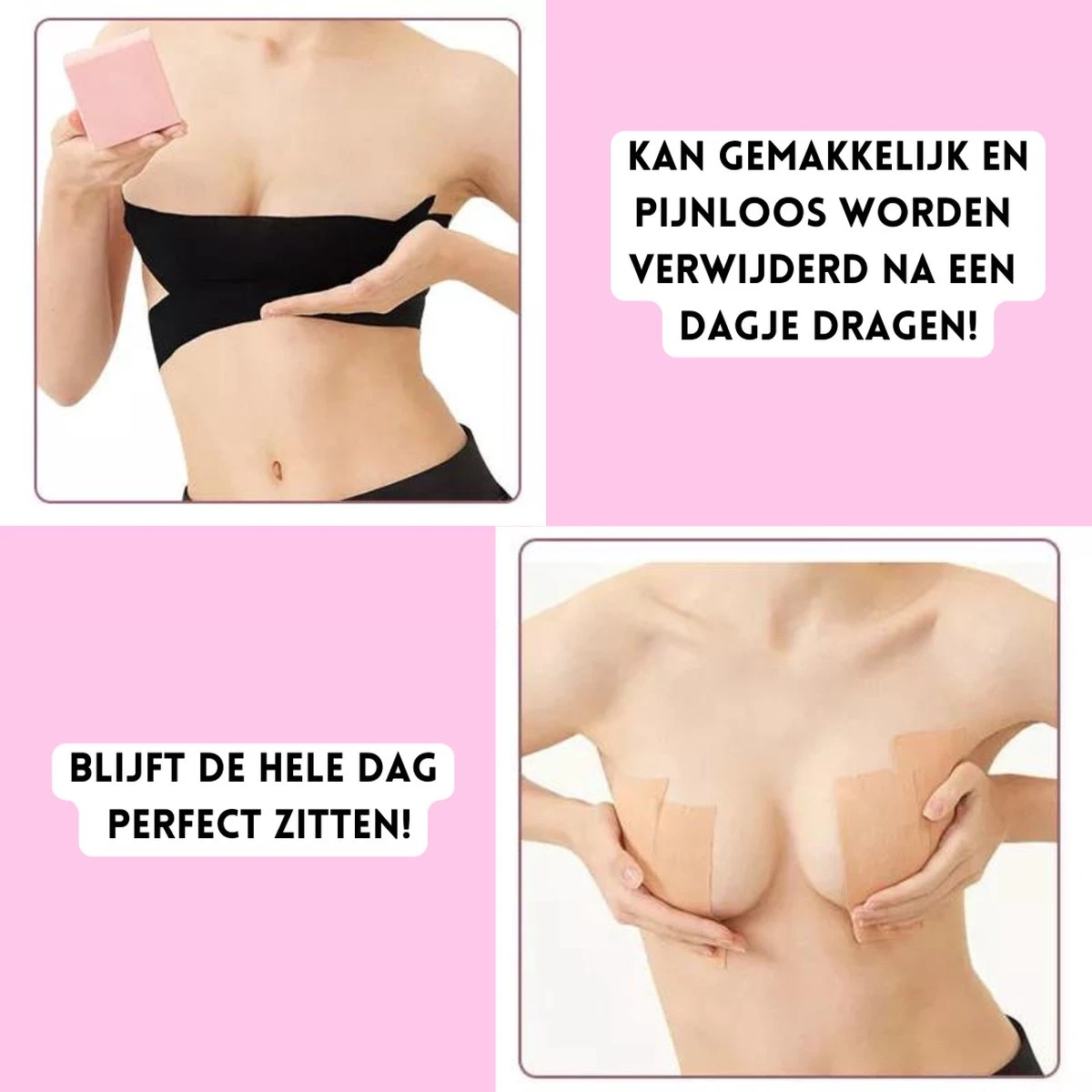 Boob Tape - Inclusief 2 Nipple Covers/Tepelstickers - Borst Tape - Bra Tape - Boob Lift Tape - Beige - 5 Meter Lang - 5 CM Breed - Plak BH 9 Boob Tape - Inclusief 2 Nipple Covers/Tepelstickers - Borst Tape - Bra Tape - Boob Lift Tape - Beige - 5 Meter Lang - 5 CM Breed - Plak BH - Afbeelding 9