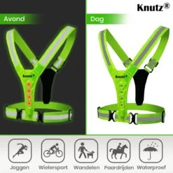 Knutz® -Hardloopvest Usb Oplaadbaar Met Verlichting – Sportvest – One Size – Neon Geel-Reflectievest-Wandelverlichting