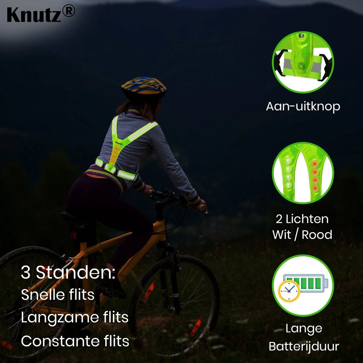 Knutz® -Hardloopvest Usb Oplaadbaar Met Verlichting – Sportvest – One Size – Neon Geel-Reflectievest-Wandelverlichting 3 Knutz® -Hardloopvest Usb Oplaadbaar Met Verlichting – Sportvest – One Size – Neon Geel-Reflectievest-Wandelverlichting - Afbeelding 3
