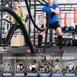 Compressiekousen 3 Paar - Steunkousen Vrouwen En Mannen - Compressie Sokken - Hardloopsokken - Sportsokken - Maat 36-41 S/M -Merkloos Verkoop 1200x1200 492