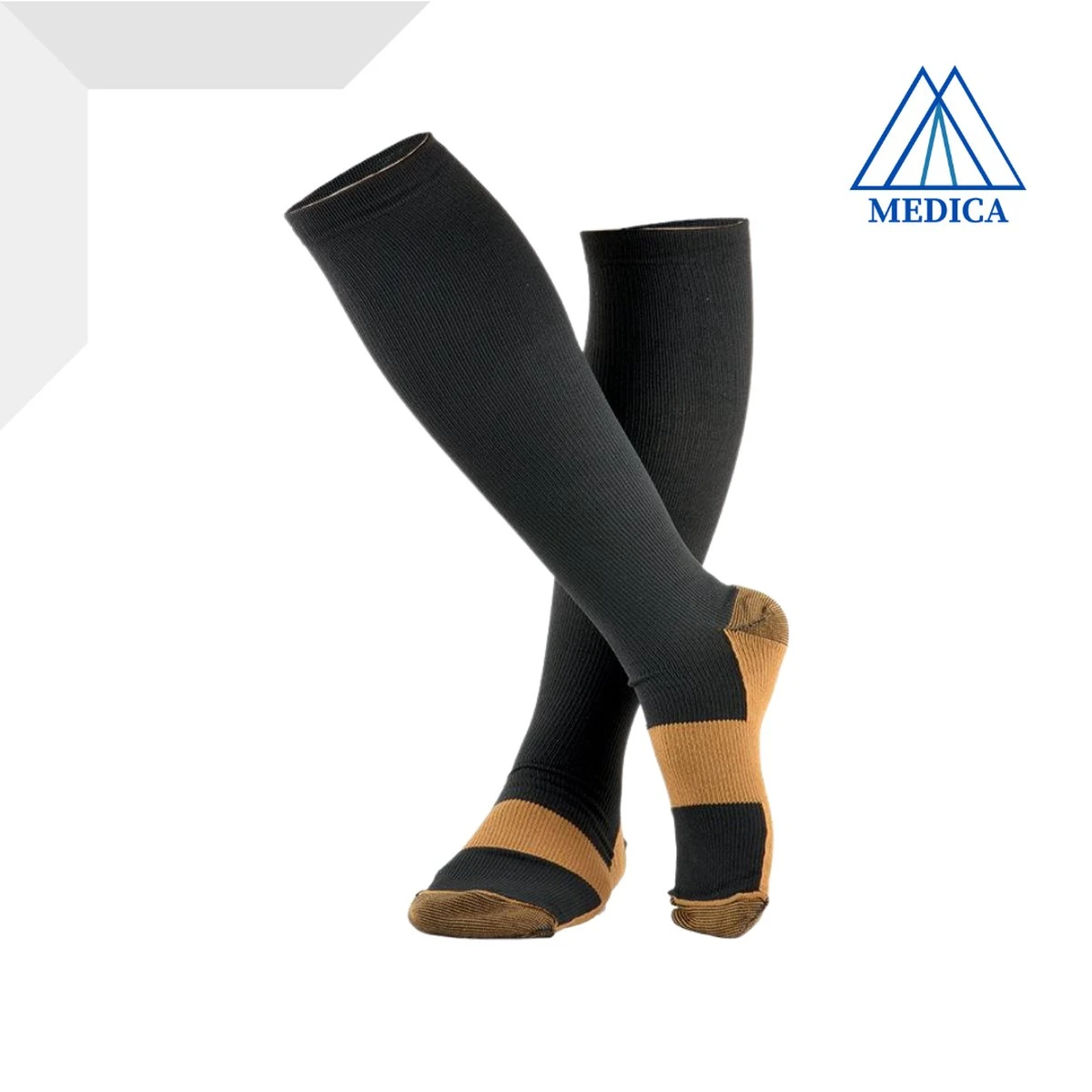 MEDICA - 2 Paar Compressiekousen - Maat 36-40 - Compressie Sokken - Sportsokken - Hardloopsokken - Steunkousen - Sokken Voor Dames En Heren - Unisex – Zwart Bruin - Meerdere Maten Beschikbaar 1 MEDICA - 2 Paar Compressiekousen - Maat 36-40 - Compressie Sokken - Sportsokken - Hardloopsokken - Steunkousen - Sokken Voor Dames En Heren - Unisex – Zwart Bruin - Meerdere Maten Beschikbaar