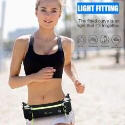 Running Belt | Heuptas | Buik Tas | Sportriem | Hardloop Riem Band Fles | Wandelen | Met Headset | Telefoon | IPhone | Smartphone | Snack | Drinkfles | Waterafstotend | Heup Riem | Zwart -Merkloos Verkoop 1200x1200 530