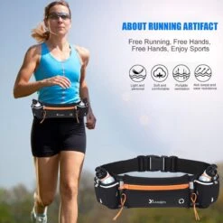 Running Belt | Heuptas | Buik Tas | Sportriem | Hardloop Riem Band Fles | Wandelen | Met Headset | Telefoon | IPhone | Smartphone | Snack | Drinkfles | Waterafstotend | Heup Riem | Zwart -Merkloos Verkoop 1200x1200 534