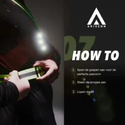 ARISENN® 3D LED Hardloop Verlichting - Led Harnas - Led Vest - INCL. Hersluitbare Zipper Bag - Wit Licht Voor & Rood Licht Achter - Hardloop Led Verlichting - Reflecterend Hardloop Vest - Hardlopen - Sport Verlichting - Incl Batterijen -Merkloos Verkoop 1200x1200 562