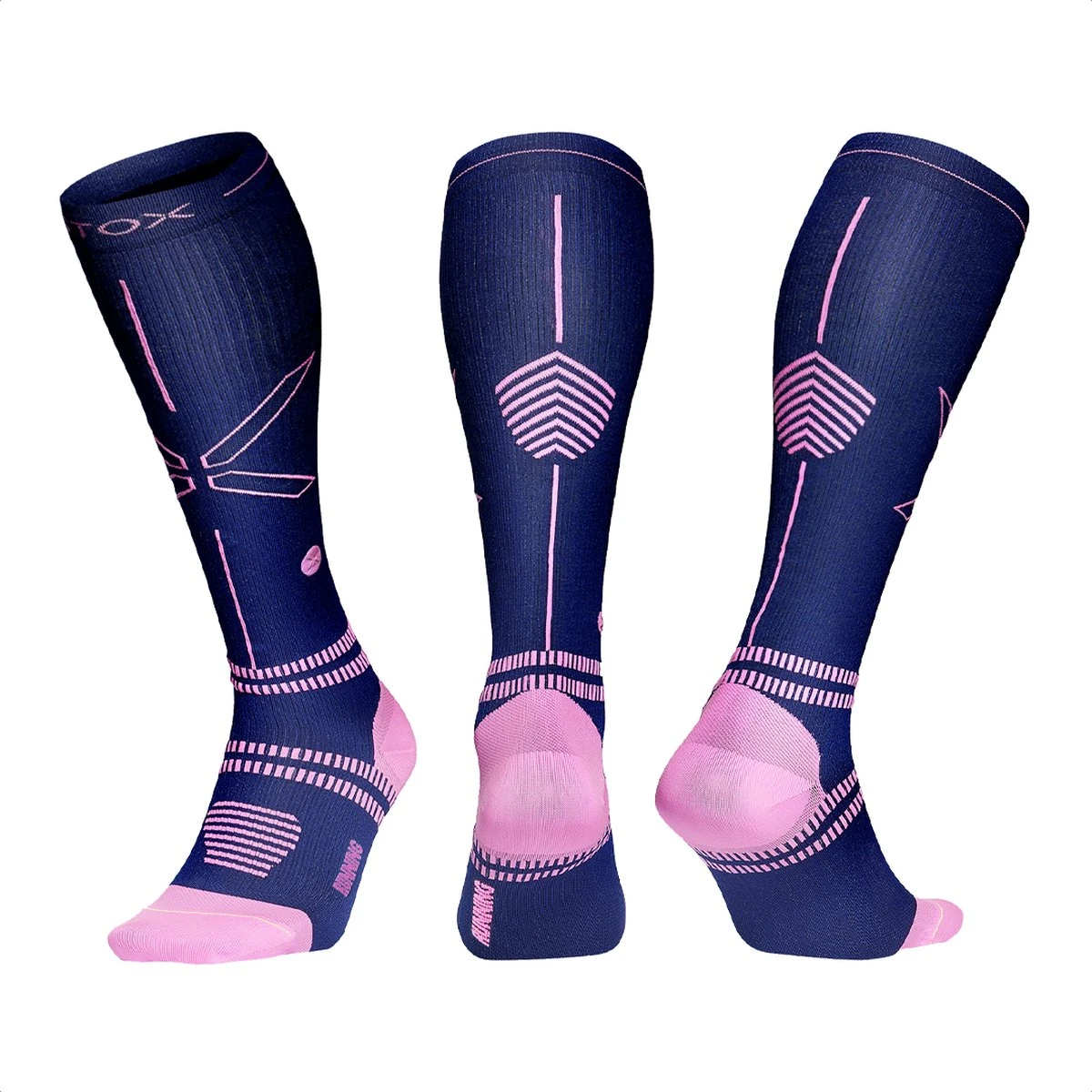 STOX Energy Socks - Hardloopsokken Voor Vrouwen - Premium Compressiesokken - Running Socks - Vochtafdrijvend - Voorkom Blessures & Spierpijn 2 STOX Energy Socks - Hardloopsokken Voor Vrouwen - Premium Compressiesokken - Running Socks - Vochtafdrijvend - Voorkom Blessures & Spierpijn - Afbeelding 2