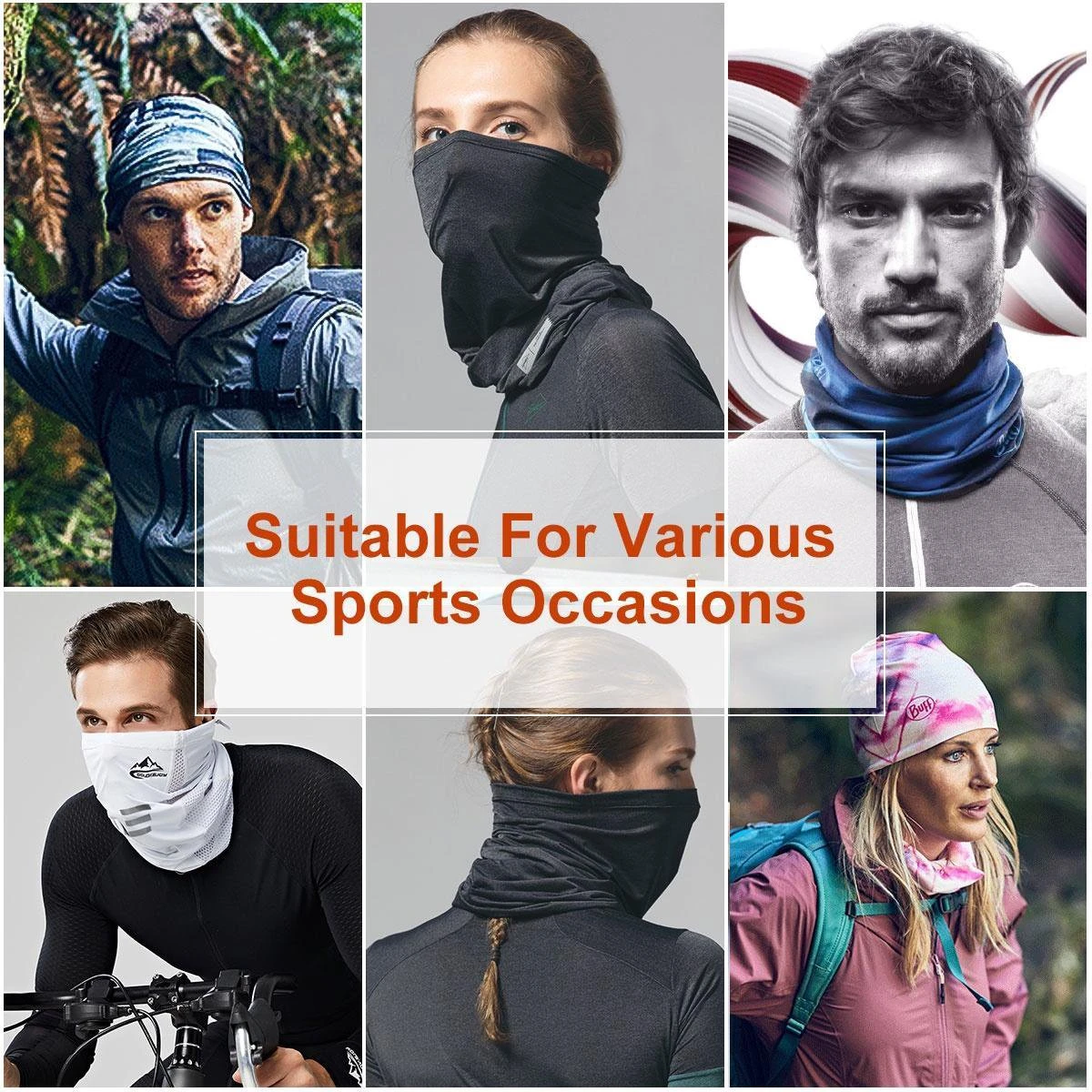 Su.B.dgn 2 Stuks Multifunctioneel Polyester Col Colsjaal - Bivakmuts Balaclava Bandana Ideaal Voor Sport Fietsen Motor - Unisex - Zwart 4 Su.B.dgn 2 Stuks Multifunctioneel Polyester Col Colsjaal - Bivakmuts Balaclava Bandana Ideaal Voor Sport Fietsen Motor - Unisex - Zwart - Afbeelding 4