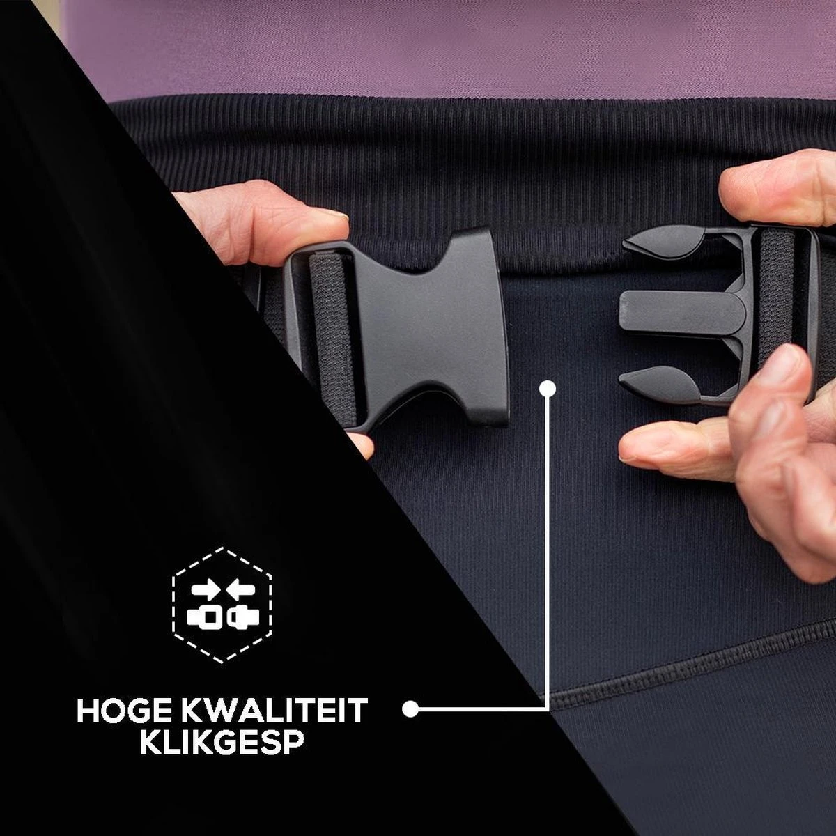 Fit Evolve® Sport Heupband - Hardloopband Telefoonhouder - Sportband - Drinkgordel - Running Belt Bidonhouder - Hardloopriem Met Drinkflessen - Zwart - Onesize 4 Fit Evolve® Sport Heupband - Hardloopband Telefoonhouder - Sportband - Drinkgordel - Running Belt Bidonhouder - Hardloopriem Met Drinkflessen - Zwart - Onesize - Afbeelding 4