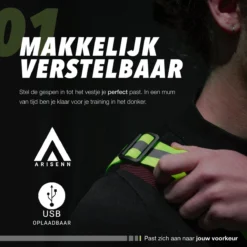 ARISENN® 3D LED Hardloop Verlichting OPLAADBAAR - Led Harnas - - INCL. Hersluitbare Zipper Bag - Led Vest - Wit Licht Voor & Rood Licht Achter - Hardloop Led Verlichting - Reflecterend Hardloop Vest - Hardlopen - Sport Verlichting - Oplaadbaar -Merkloos Verkoop 1200x1200 722