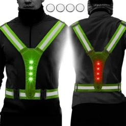 WVspecials® Hardloopvest Met Verlichting - Hardloopverlichting - Hardloopvest - Veiligheidsvest - Hardloop Accessoires - Hardloopvest Led - Fiets/Hardloop/Wandel Sport Vest - Wit & Rood LED - Running Vest - One Size - Black Friday - Sinterklaas