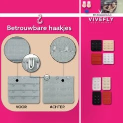 "Vivefly Healthcare Bra Justers - Mamilla - BH Extender - Bh Verlengstuk - 2 Haaks - 3 Haaks - Strapless - Diverse Breedtes En Verschillende Kleuren - Zwart - Wit - Rood - Beige - 8 Stuks - Voorkomt Afzakkende Bandjes En Creëert Perfecte Pasvorm" -Merkloos Verkoop 1200x1200 796