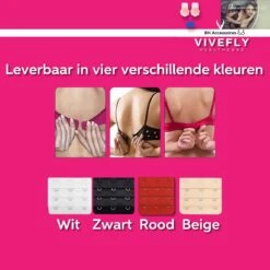 "Vivefly Healthcare Bra Justers - Mamilla - BH Extender - Bh Verlengstuk - 2 Haaks - 3 Haaks - Strapless - Diverse Breedtes En Verschillende Kleuren - Zwart - Wit - Rood - Beige - 8 Stuks - Voorkomt Afzakkende Bandjes En Creëert Perfecte Pasvorm" -Merkloos Verkoop 1200x1200 797