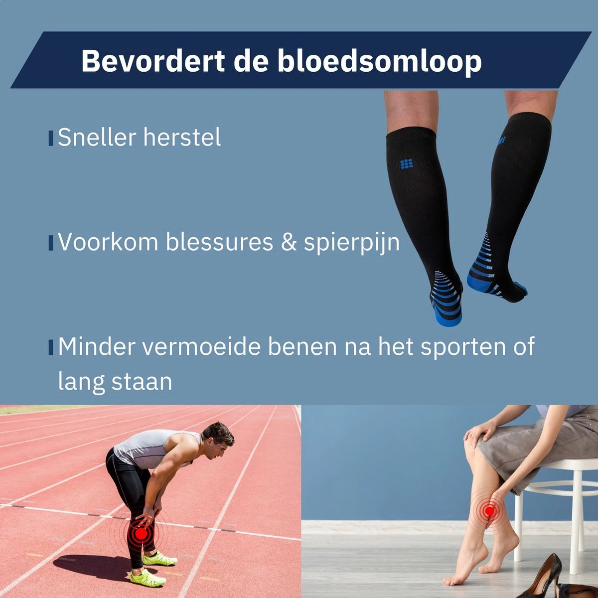 ANATURES Compressiekousen 20-30 MmHg Voor Mannen En Vrouwen - Hardlopen Compressie Sokken - Steunkousen Vliegtuig - Sport - Maat S/M 5 ANATURES Compressiekousen 20-30 MmHg Voor Mannen En Vrouwen - Hardlopen Compressie Sokken - Steunkousen Vliegtuig - Sport - Maat S/M - Afbeelding 5