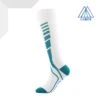 CAROX - 2 Paar Witte Sportsokken - Maat 36-40 - Compressiekousen - Compressie Sokken - Hardloopsokken - Steunkousen - Sokken Voor Dames En Heren - Unisex – Wit Turquoise - Meerdere Maten Beschikbaar