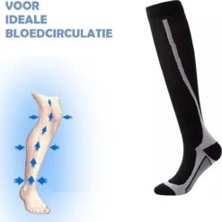Sport Compressiekousen 3 Paar - Hardloopsokken - Steunkousen Vrouwen En Mannen - Maat 41-45 L/XL - Wandelsokken - Sportsokken -Merkloos Verkoop 1200x1200 868