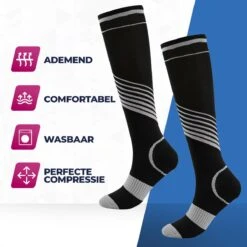 Roegaarden Compressie Sokken - Compressiekousen - Steunkousen - Zwart - Maat 40-45 -Merkloos Verkoop 1200x1200 876