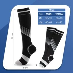 Roegaarden Compressie Sokken - Compressiekousen - Steunkousen - Zwart - Maat 40-45 -Merkloos Verkoop 1200x1200 879