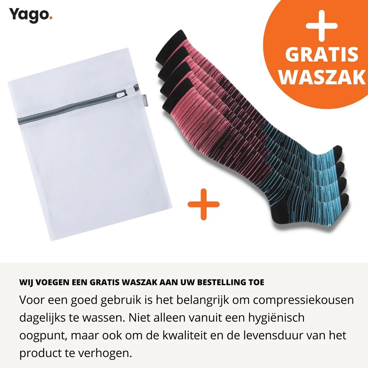 Yago - Compressiekousen L/XL - 2 Paar | Hardlopen | Steunkousen | Dames En Heren | Multifunctioneel | Reissokken | Wandelsokken | Unisex 7 Yago - Compressiekousen L/XL - 2 Paar | Hardlopen | Steunkousen | Dames En Heren | Multifunctioneel | Reissokken | Wandelsokken | Unisex - Afbeelding 7