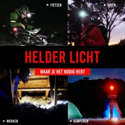 Merkloos Militaire Hoofdlamp IPX4 Waterdicht Hoofdlampje Lichtgewicht - Wit & Rood Licht -Merkloos Verkoop 1200x1200 920
