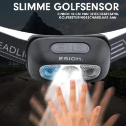 Esioh® Led Hoofdlamp - Hardloop Verlichting - USB Oplaadbaar – Waterdicht - 200m Bereik - Multifunctioneel -Merkloos Verkoop 1200x1200 933