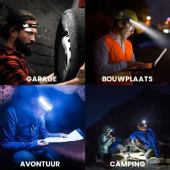 K-NATICS LED Hoofdlamp - USB-C Oplaadbaar - Bewegingssensor - 230 Graden En 5 Lichtstanden - Extra Licht (80 Gram) - Waterdicht - 2 Jaar Garantie! -Merkloos Verkoop 1200x1200 989