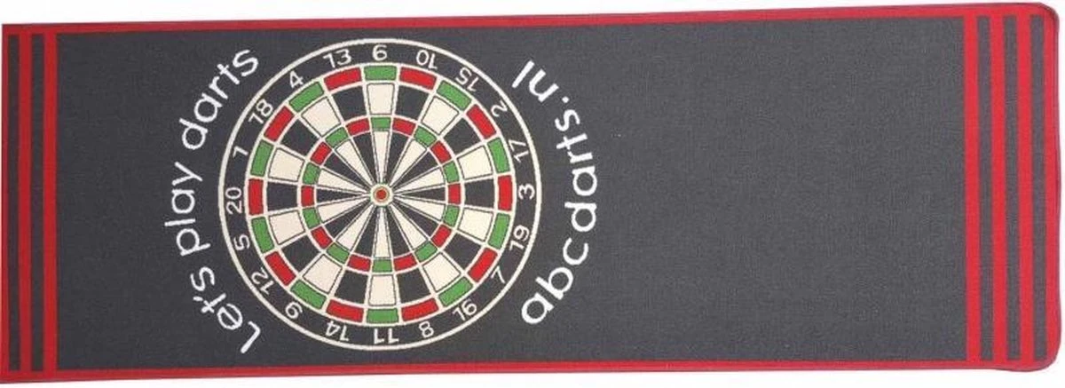 ABC Darts - Dartmat - Antracite Rood - 241 X 80 Cm 4 ABC Darts - Dartmat - Antracite Rood - 241 X 80 Cm - Afbeelding 4