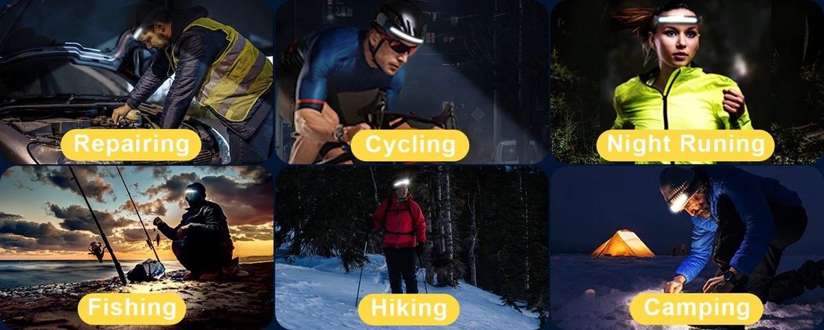 Molisan LED Hoofdlamp 230° Met Bluetooth-koppeling! - Te Bedienen Met Bewegingssensor - Oplaadbaar USB Type C - 350 Lumen 8 Molisan LED Hoofdlamp 230° Met Bluetooth-koppeling! - Te Bedienen Met Bewegingssensor - Oplaadbaar USB Type C - 350 Lumen - Afbeelding 8