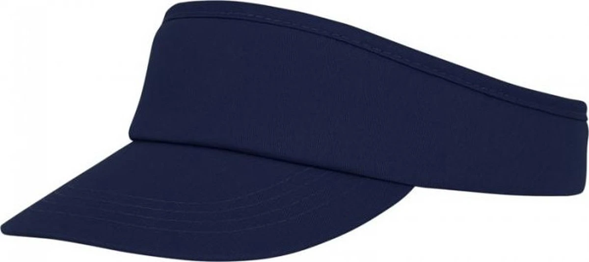 Bullet Navy Blauwe Zonneklep Pet Voor Volwassenen - Katoenen Verstelbare Navy Blauwe Zonnekleppen - Dames/heren 1 Bullet Navy Blauwe Zonneklep Pet Voor Volwassenen - Katoenen Verstelbare Navy Blauwe Zonnekleppen - Dames/heren