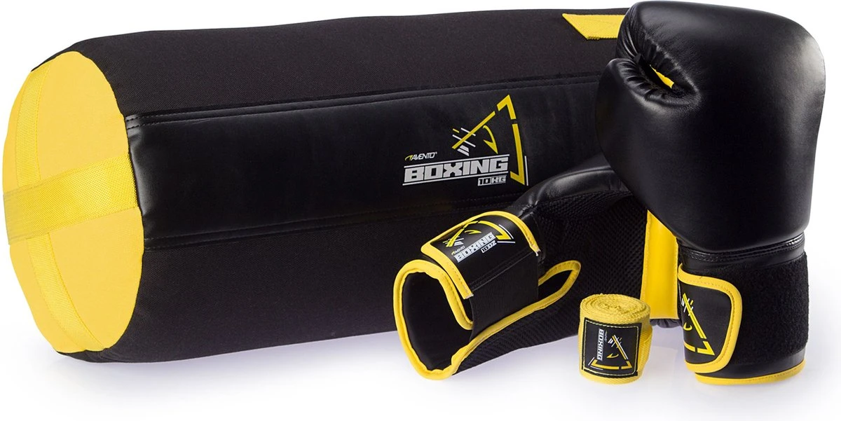 Avento Bokszak - 20 Kg / 100 Cm - Zwart/Geel 8 Avento Bokszak - 20 Kg / 100 Cm - Zwart/Geel - Afbeelding 8