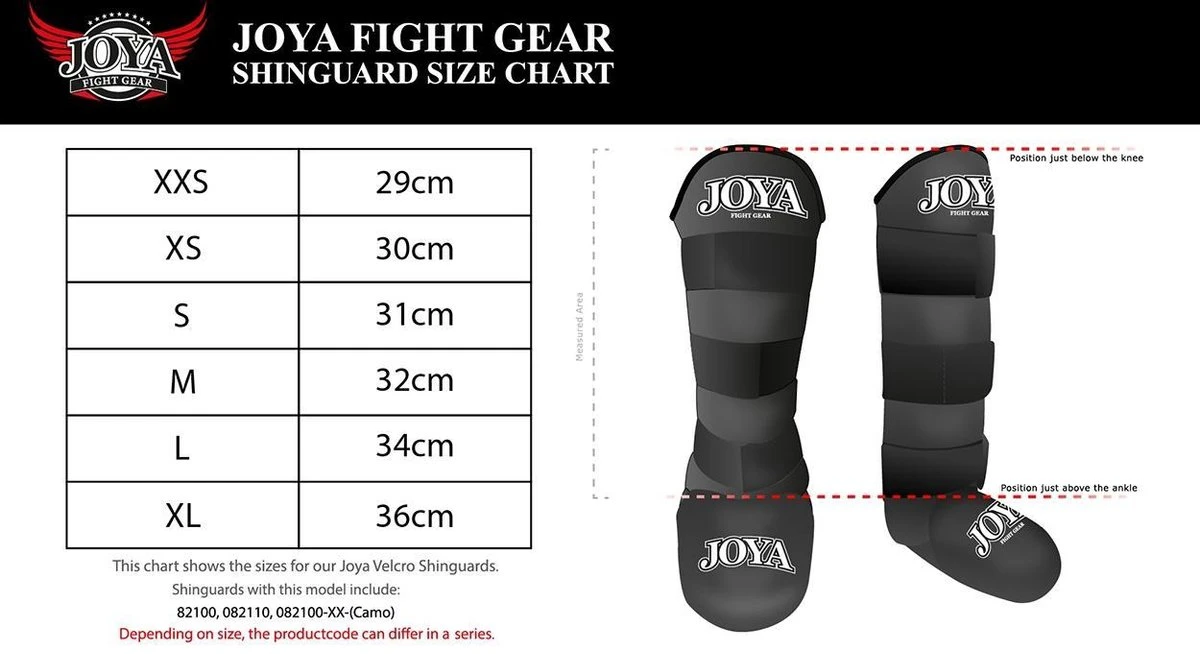 Joya Fightgear - "Velcro" Scheenbeschermers - Zwart - M 10 Joya Fightgear - "Velcro" Scheenbeschermers - Zwart - M - Afbeelding 10