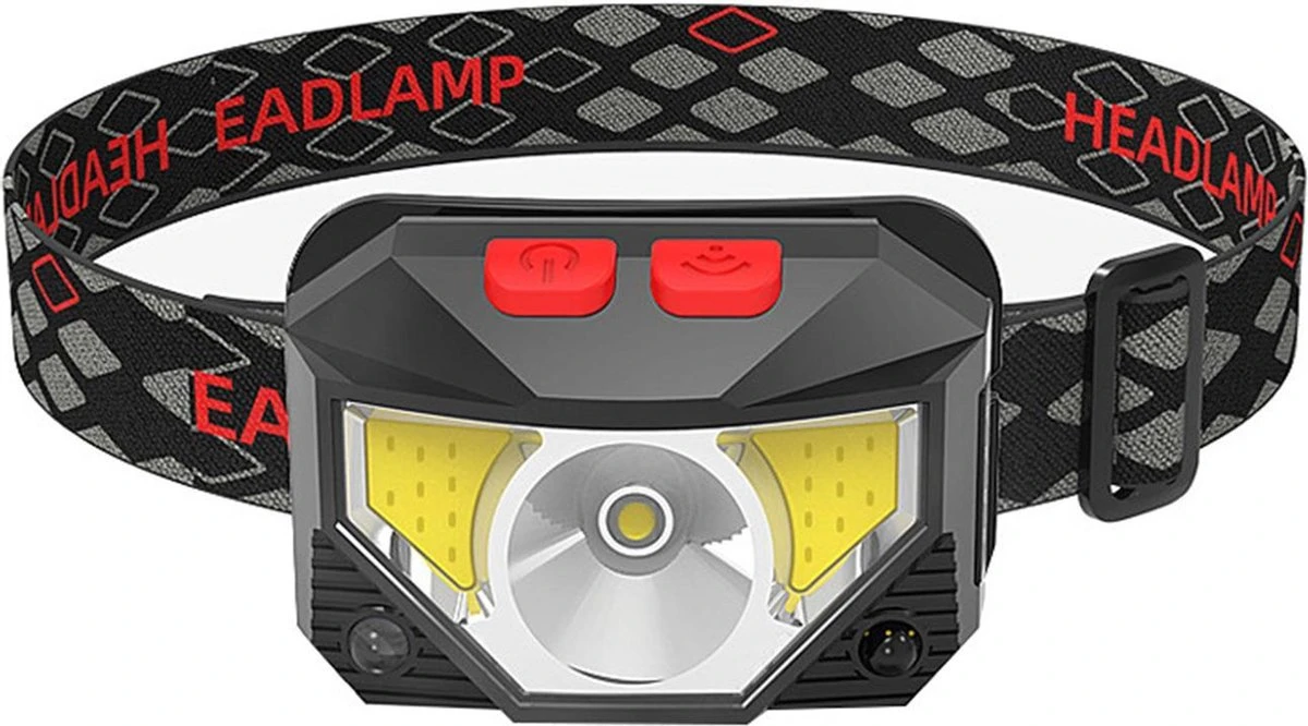 YONO Hoofdlamp LED – Wandel Verlichting USB Oplaadbaar - Kantelbaar – Zwart 1 YONO Hoofdlamp LED – Wandel Verlichting USB Oplaadbaar - Kantelbaar – Zwart