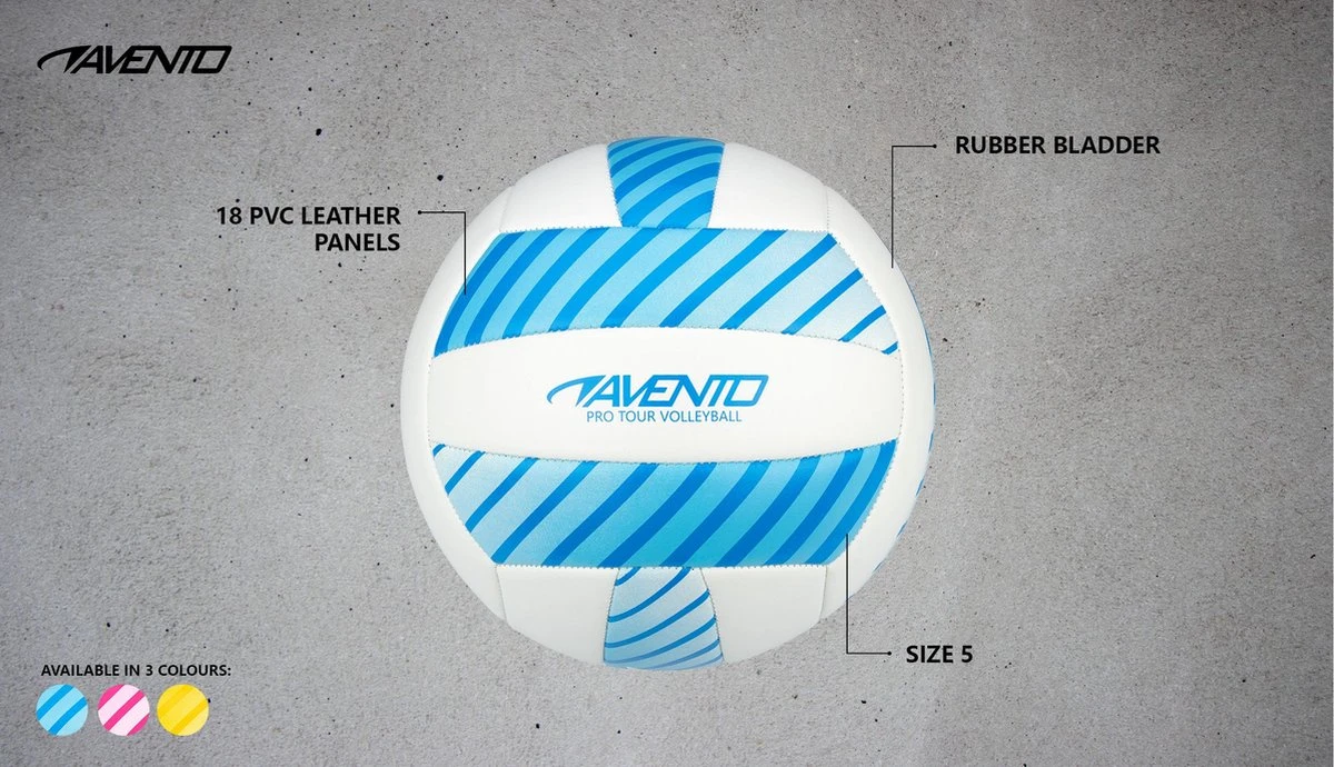 Avento Volleybal - Kunstleder - Blauw/Wit 2 Avento Volleybal - Kunstleder - Blauw/Wit - Afbeelding 2