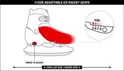 Nijdam IJshockeyschaats Junior Verstelbaar - Hardboot - Zwart/Rood - 38-41 -Merkloos Verkoop 1200x691 6