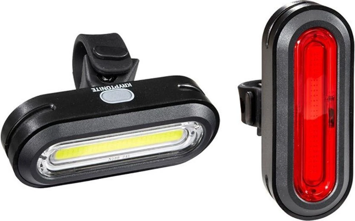 Kryptonite Avenue F-150 / R-75 Verlichtingset LED Accu - Zwart 1 Kryptonite Avenue F-150 / R-75 Verlichtingset LED Accu - Zwart