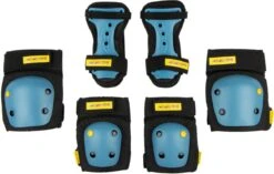 Nijdam Skate Beschermset Junior - Gamekeeper - Zwart/Blauw - L