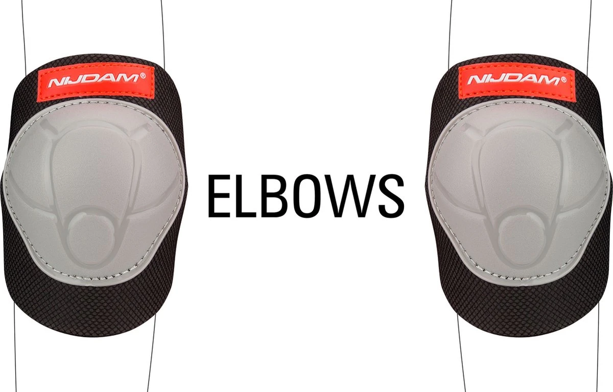 Nijdam Beschermset Junior - Vulcano - Zwart/Grijs/Rood - S 5 Nijdam Beschermset Junior - Vulcano - Zwart/Grijs/Rood - S - Afbeelding 5