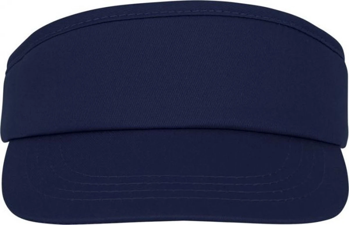 Bullet Navy Blauwe Zonneklep Pet Voor Volwassenen - Katoenen Verstelbare Navy Blauwe Zonnekleppen - Dames/heren 2 Bullet Navy Blauwe Zonneklep Pet Voor Volwassenen - Katoenen Verstelbare Navy Blauwe Zonnekleppen - Dames/heren - Afbeelding 2