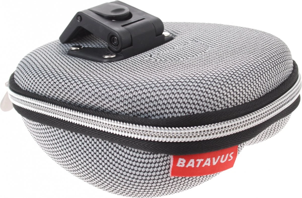 Batavus Zadeltas Met Inhoud Klick 1,3 Liter Grijs 2 Batavus Zadeltas Met Inhoud Klick 1,3 Liter Grijs - Afbeelding 2
