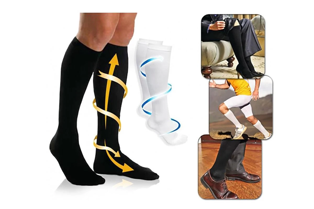 MYVCARE+ Compressiesokken - Maat 36/40 - Koper Geweven - Pij Verlichtend - Zwart - S/M - 2 Paar - Tegen Zwelling 3 MYVCARE+ Compressiesokken - Maat 36/40 - Koper Geweven - Pij Verlichtend - Zwart - S/M - 2 Paar - Tegen Zwelling - Afbeelding 3