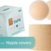 Soft & Silky - Boob Tape - Incl. Nipple Covers - Fashion Tape - BH Tape - 5 Meter - Sandy - Boobtape - Tepelcovers - Borst Tape