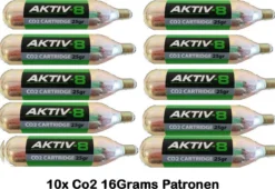 Aktiv-8 Co2 Patronen 16 Grams Met Draad - 10x Co2 Patronen