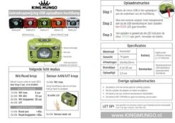 LED Hoofdlamp USB Oplaadbaar | Waterdicht Bewegingssensor | Accu 1200mAh | Hoofdlampje WIT | King Mungo KMHL021 25 LED Hoofdlamp USB Oplaadbaar | Waterdicht Bewegingssensor | Accu 1200mAh | Hoofdlampje WIT | King Mungo KMHL021 -Merkloos Verkoop 1200x846 2