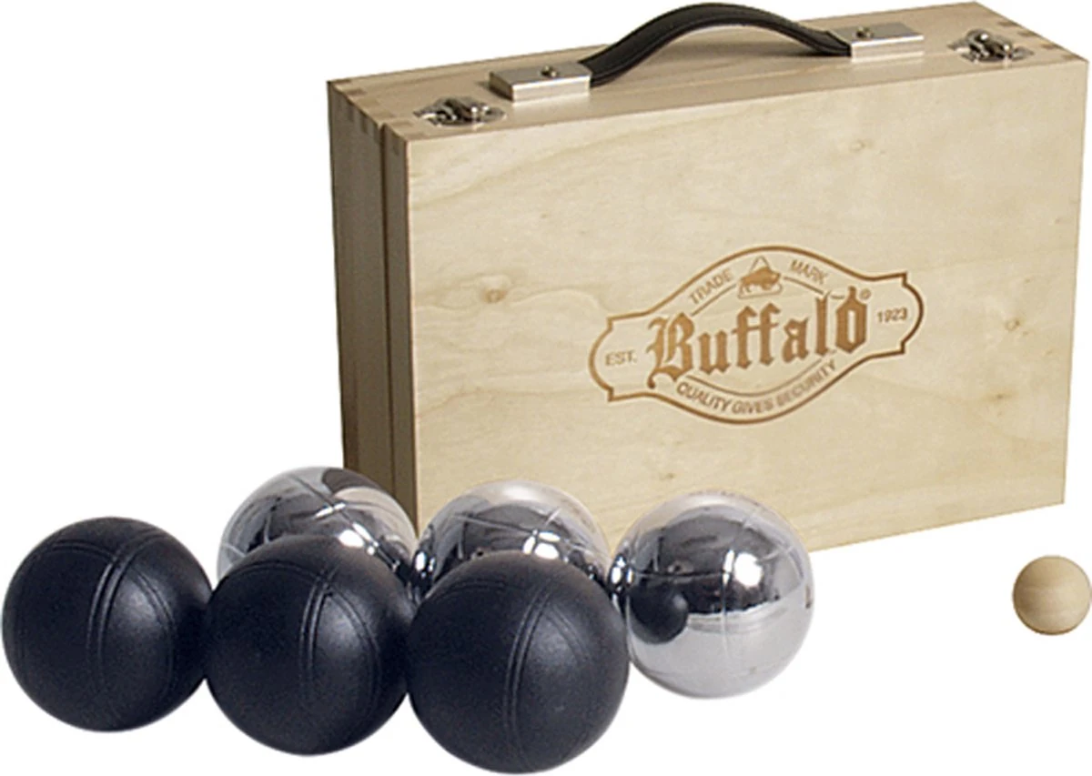 Jeu De Boules Set Gepoedercoat In Houten Doos 2 Jeu De Boules Set Gepoedercoat In Houten Doos - Afbeelding 2