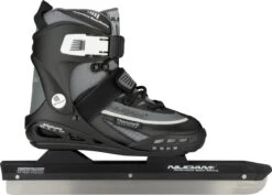 Nijdam Norenschaats Junior Verstelbaar - Semi-Softboot - Alu Buis - Zwart/Antraciet - 38-41